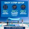SUN NINJA Beach Tent Sun Shelter UPF50+ - Easy Pop Up Beach Canopy - Outdoor Shade for Camping Trips, Fishing, Backyard Fun Picnics - Sand Shovel, Ground Pegs & Stability Poles view 4