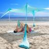 SUN NINJA Pop Up Beach Tent Sun Shelter UPF50+ with Sand Shovel, Ground Pegs and Stability Poles, Outdoor Shade for Camping Trips, Fishing, Backyard Fun or Picnics (7x7.5 FT 4 Pole, Green) view 2