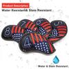Golf Iron Head Covers Set Iron Headcover Wedge Cover Golf Iron Club Cover USA American Flag for PXG0311 view 4