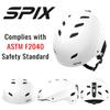 SPIX Ski Helmet Snowboard Helmet - ASTM Safety Standard Size Adjustable for Adults Youth Men and Women (S, White) view 2