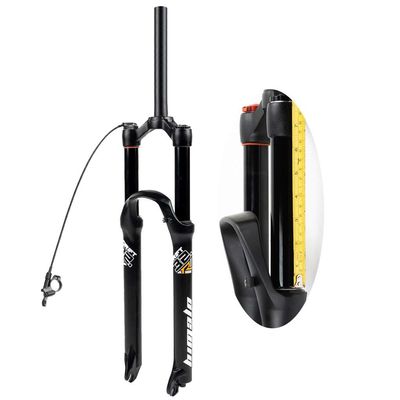 TYYT Bicycle Air Suspension Front Forks 26/27.5/29 Inch MTB Fork, Travel 160mm for XC Offroad, Mountain Bike, Downhill Cycling (Color : Straight Remote Lockout, Size : 27.5 inch)