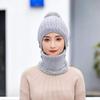 3 in 1 Knit Beanie Neck Gaiter Mouth Wrap Women Winter Thermal Fleece Liner Skull Cap Neckerchief Mufflers Face Bandana Windproof Cycling Camping Ski Full Hood Cap Balaclava Headwear Gray view 2