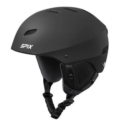 SPIX Ski Helmet Snowboard Helmet - ASTM Safety Standard Size Adjustable for Adults Youth Men and Women (M, Black)