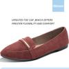 Obtaom Women's Pointy Toe Loafer Flat Comfortable Faux Suede Work Shoes,Cute Penny Loafer Slip On Ballet Flat(Jujube US8) view 3