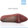 Obtaom Women's Pointy Toe Loafer Flat Comfortable Faux Suede Work Shoes,Cute Penny Loafer Slip On Ballet Flat(Jujube US8) view 4