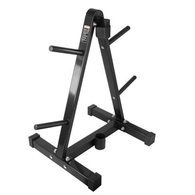 Luwint Weight Plate Tree Rack with Barbell Storage for Home Gym