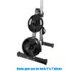 Luwint Weight Plate Tree Rack with Barbell Storage for Home Gym view 2