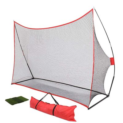 Golf Training Aids with Golf Mat, 2020 Upgraded Golf Practice Net More Durable(10'*7')