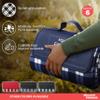 DISCOUNT PROMOS 6 Brookhaven Roll Up Picnic Blankets Set - Customizable Text, Logo - Fleece, Woven Handle - Navy Blue view 2