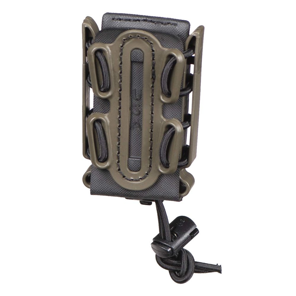(Black/OD Green) Soft Shell Scorpion -Short- Pistol Mag Carrier with P3 Misc. Belt Mount Clip 100% Made in The USA