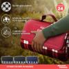 DISCOUNT PROMOS Custom Brookhaven Roll Up Picnic Blankets Set of 24, Personalized Bulk Pack - Great Outdoor Blanket for Camping, Picnic, Beach, Sports, Outdoor Activities - Red view 2