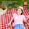 DISCOUNT PROMOS 12 Brookhaven Roll Up Picnic Blankets Set - Customizable Text, Logo - Fleece, Woven Handle - Red view 3