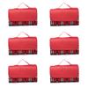 DISCOUNT PROMOS Brookhaven Roll Up Picnic Blankets Set of 6, Bulk Pack - Great Outdoor Blanket for Camping, Picnic, Beach, Sports, Outdoor Activities - Red view 1