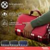 DISCOUNT PROMOS Brookhaven Roll Up Picnic Blankets Set of 6, Bulk Pack - Great Outdoor Blanket for Camping, Picnic, Beach, Sports, Outdoor Activities - Red view 2