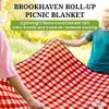 DISCOUNT PROMOS Brookhaven Roll Up Picnic Blankets Set of 6, Bulk Pack - Great Outdoor Blanket for Camping, Picnic, Beach, Sports, Outdoor Activities - Red view 4