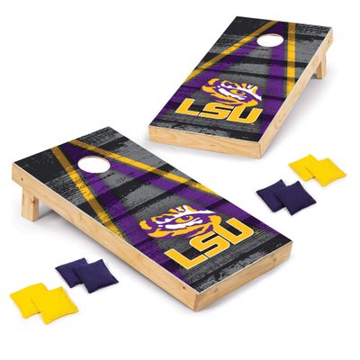 Wild Sports 2' x 4' Wood Tournament Cornhole Set - Direct Printed - LSU Tigers- perfect for Backyard, Beach, Park, Tailgates, Outdoors and Indoors