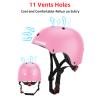 CELOID Kids Helmet Pad Set,Adjustable Kid Skateboard Bike Helmet Knee & Elbow Pads Wrist Guards 5-8 years Child Protective Gear Set for Girls Boys Bicycle Bike Roller Skating Scooter Rollerblade Sport view 3