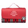 DISCOUNT PROMOS Custom Brookhaven Roll Up Picnic Blankets Set of 6, Personalized Bulk Pack - Great Outdoor Blanket for Camping, Picnic, Beach, Sports, Outdoor Activities - Red view 1