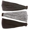 Hipsy REGULAR Size, Adjustable & Stretchy Xflex Wide Headbands for Women Girls & Teens (Black/Grey/Charoal REGULAR Size Xflex 3pk) view 2