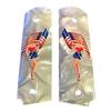 Compatible Replacement for 1911 Pearl Full Size Grips w/UV Printed HD Image of Latest Patriot view 1