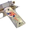 Compatible Replacement for 1911 Pearl Full Size Grips w/UV Printed HD Image of Latest Patriot view 2
