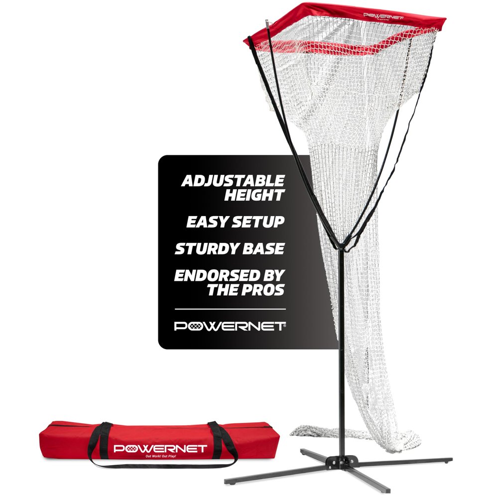 PowerNet Setting Volleyball Training Net, Portable Training Equipment for Setters, Adjustable Height Indoor Outdoor Volleyball Net for Backyard or Gym, Drawstring Ball Release