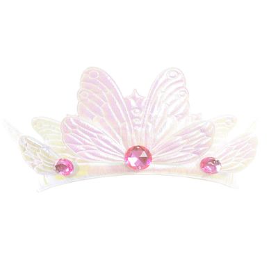 Little Adventures Adult Soft Princess and Queen Crowns One Size Fits Most (White Butterfly Fairy Crown)
