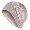 Ladies Lilac Swim Hat Swimming Hat Bathing Cap 3 Flowers Vintage Retro view 1