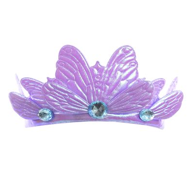Little Adventures Adult Soft Princess and Queen Crowns One Size Fits Most (Purple Butterfly Fairy Crown)