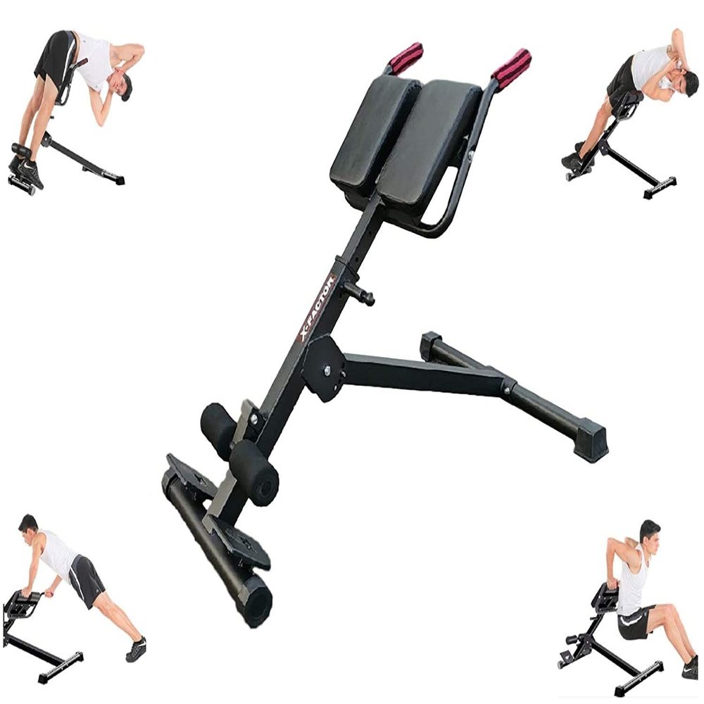 X-Factor Roman Chair Hyper Bench Hyper Extension Bench Full Body Exercise Adjustable Abdominal Strength Training Body Leg Workout