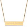 LogoArt Sterling Silver 14k Yellow Gold Plated NHL Vancouver Canucks Small Bar Necklace, 18 Inch view 1