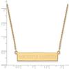 LogoArt Sterling Silver 14k Yellow Gold Plated NHL Vancouver Canucks Small Bar Necklace, 18 Inch view 2