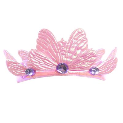 Little Adventures Adult Soft Princess and Queen Crowns One Size Fits Most (Pink Butterfly Fairy Crown)