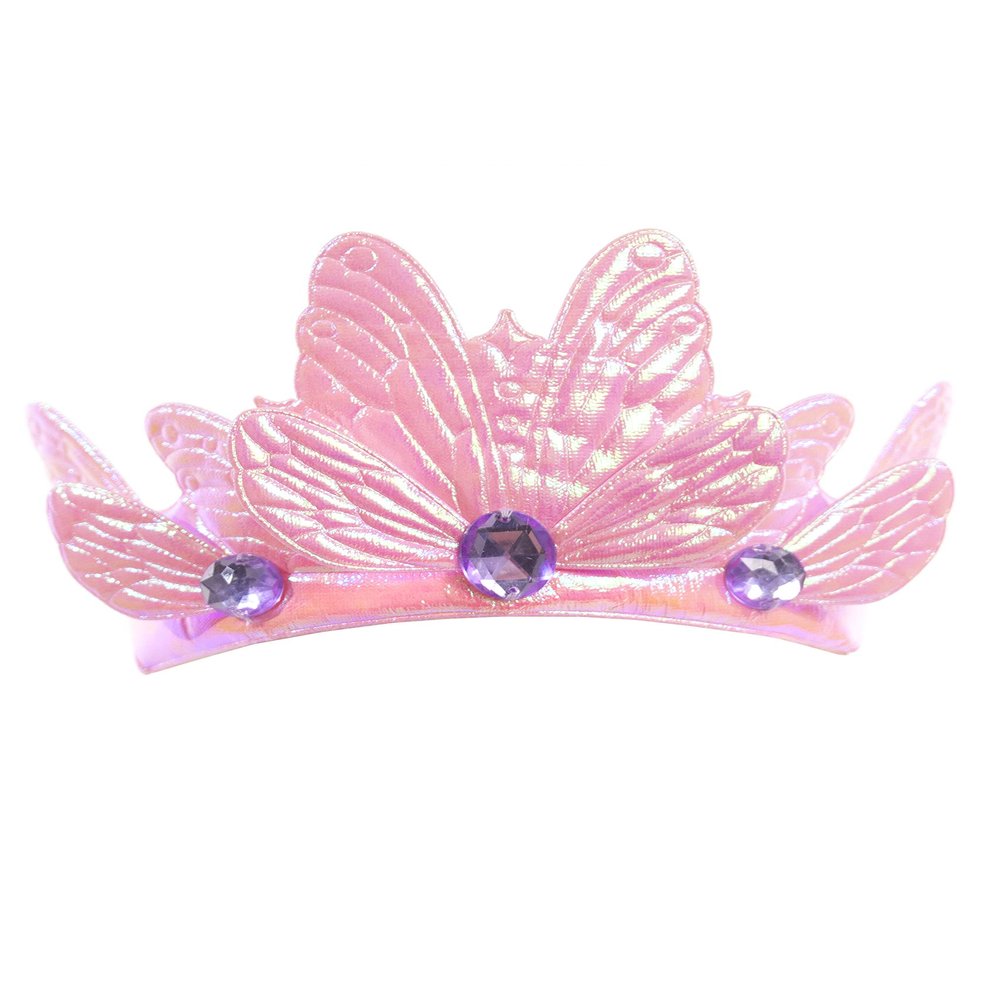 Little Adventures Adult Soft Princess and Queen Crowns One Size Fits Most (Pink Butterfly Fairy Crown)
