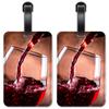 Pouring Red Wine Image - Luggage ID Tags - Suitcase Identification Cards - Set of 2 view 1