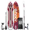 NIXY Venice G5 Cruiser & Yoga Inflatable Paddle Board | 10'6" x 34" x 6" Ultra-Light SUP with Welded Seams, Woven Drop Stitch for Safety and Durability. (Red) view 1