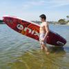 NIXY Venice G5 Cruiser & Yoga Inflatable Paddle Board | 10'6" x 34" x 6" Ultra-Light SUP with Welded Seams, Woven Drop Stitch for Safety and Durability. (Red) view 2