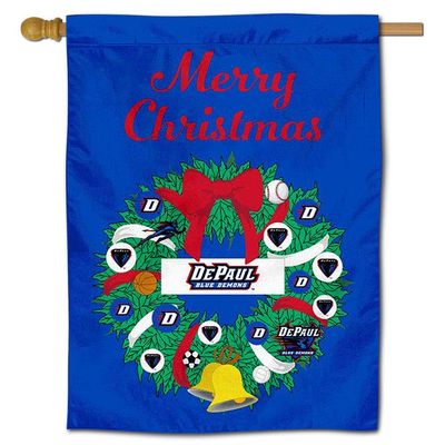 DePaul Blue Demons Happy Holidays Christmas Banner Flag