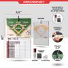 PowerNet Magnetic Softball & Baseball Lineup Board for Dugout, Waterproof Double Sided Communication Board with Fence Clip, Includes Dry Erase Markers & Player Name Tags view 3