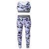 TiaoBug Kids Girls Crop Tops with Athletic Leggings Tracksuit Gymnastic Workout Active Set Two Piece Dance Outfit Lavender 12-14 Years view 2