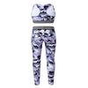 TiaoBug Kids Girls Crop Tops with Athletic Leggings Tracksuit Gymnastic Workout Active Set Two Piece Dance Outfit Lavender 12-14 Years view 3