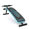 GYMAX Adjustable Sit up Bench, Folding Abdominal Training Slant Bench with Reserve Crunch Handle, Curved Decline Bench for Home/Gym (Blue) view 1