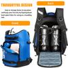 AIRTTUZ Ski Boot Bag - Ski and Snowboard Boots BackpackExcellent for Travel with Waterproof Exterior & Bottom - for Men, Women and Youth. (BLUE) view 4