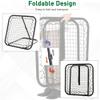 Soozier Soccer Rebounder Net, 3' x 3', Angle Adjustable Portable Training Goal Net with Quick Folding Design, Sturdy Metal Tube view 4