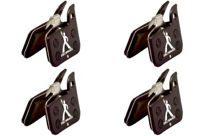 4 Pairs of DiscoBrakes Ceramic Disc Brake Pads Compatible with SRAM Level TLM ULT (Not Level T TL), RED (Monoblock Caliper), Force, Rival, CX1, Apex, HydroR, HRD, S-700, RED 22, Force 22 Disc Brakes