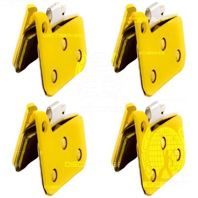 4 Pairs of DiscoBrakes Sintered Pads Compatible with SRAM Level TLM ULT (Not Level T TL), RED (Monoblock Caliper), Force, Rival, CX1, Apex, HydroR (2 Piece Caliper), HRD, S-700, RED 22 Force 22 Brakes