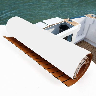LYNICESHOP EVA Foam Faux Teak Sheet Boat Yacht Synthetic Teak Decking Marine Mat Boat Flooring Carpet Pad (106''x35'')