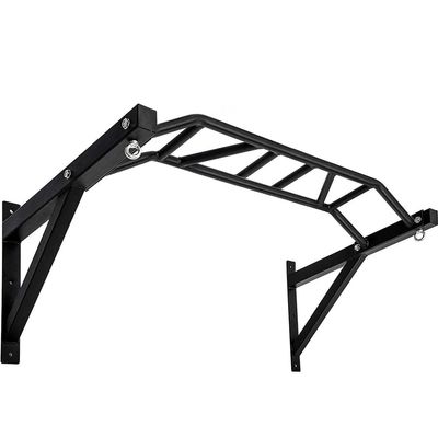 BESTHLS Wall Mounted Pull Up Bar Multi-Grip Chin Up Bar Strength Training Pull-up Bars with Hanger Rings for Punching Bags, Power Ropes for Home Gym