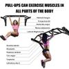 BESTHLS Wall Mounted Pull Up Bar Multi-Grip Chin Up Bar Strength Training Pull-up Bars with Hanger Rings for Punching Bags, Power Ropes for Home Gym view 2