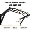 BESTHLS Wall Mounted Pull Up Bar Multi-Grip Chin Up Bar Strength Training Pull-up Bars with Hanger Rings for Punching Bags, Power Ropes for Home Gym view 3